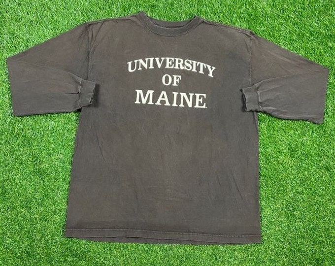 Vintage University of Maine Long Sleeve Shirt Jansport Size Xtra Large XL New England Oversized 1990s 90s College Comfy School