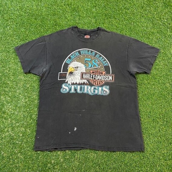 Vintage Black Hills Rally Sturgis T Shirt Tee Made USA Size