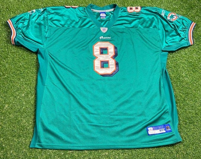 Vintage Miami Dolphins Dante Culpepper #8 Jersey Reebok Size 58 NFL Football 305 Florida Marino 00s
