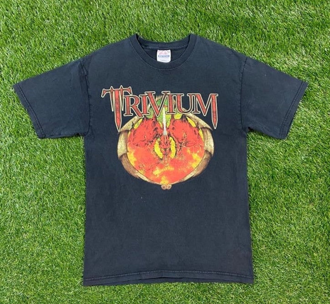 Vintage Trivium T Shirt Rock Band Tee Hanes Size Medium M 1990s