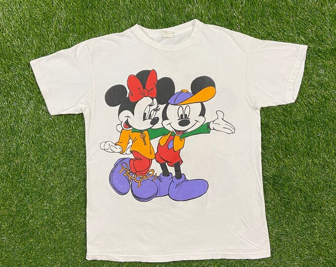 Vintage Disney Mickey Mouse Minnie Mouse T Shirt Tee Caribbean Dream Size Large L 1990s Walt Disney World Classic 90s Magic Kingdom