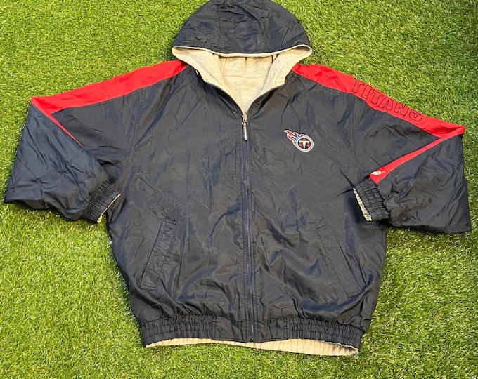 Vintage Tennessee Titans Reversible Jacket Puma Size Large L NFL Football Oilers 1990s 90s