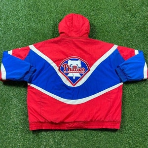 Vintage Philadelphia Phillies Jacket Apex One Size Xtra Large XL MLB Baseball Pennsylvania Coat 1990s 90s Snow Cold Winter Warm Parka Heavy