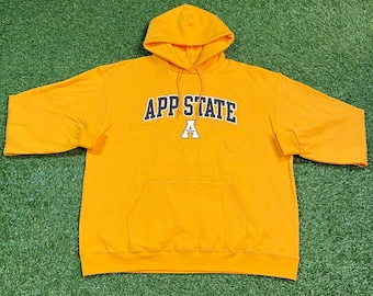 Vintage Appalachian State University Hoodie Sweatshirt Champion Size Xtra Large XL ASU Boone North Carolina 1990s 90s Pull Over