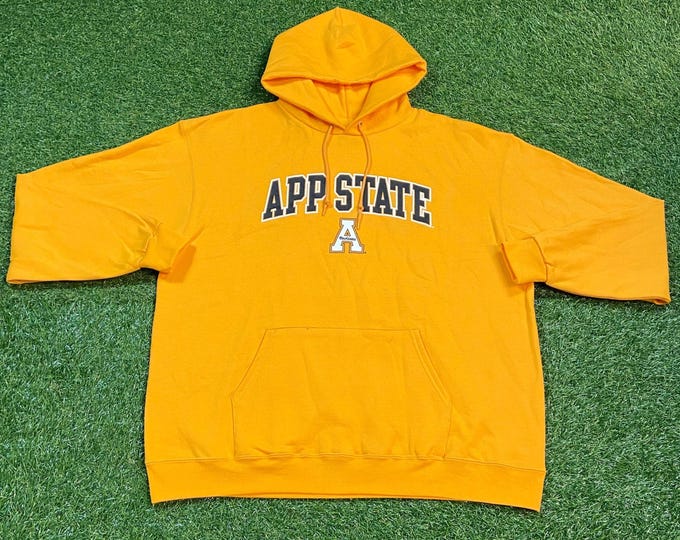 Vintage Appalachian State University Hoodie Sweatshirt Champion Size Xtra Large XL ASU Boone North Carolina 1990s 90s Pull Over