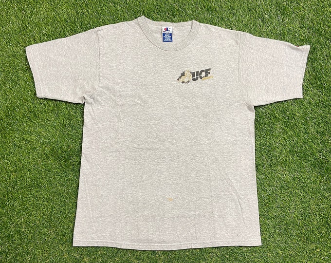 Vintage University of Central Florida UCF T Shirt Tee Champion Size Large L NCAA College Football Orlando Fl 1990s 90s