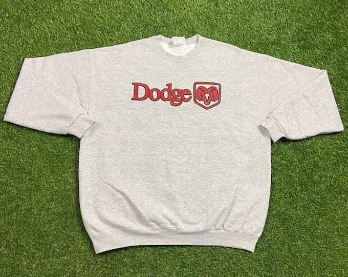 Vintage Dodge Crewneck Sweatshirt Lee Made USA Size Xtra Large XL Speedway NASCAR Motorsports Classic Car 1990s 90s Pull Over Oversized