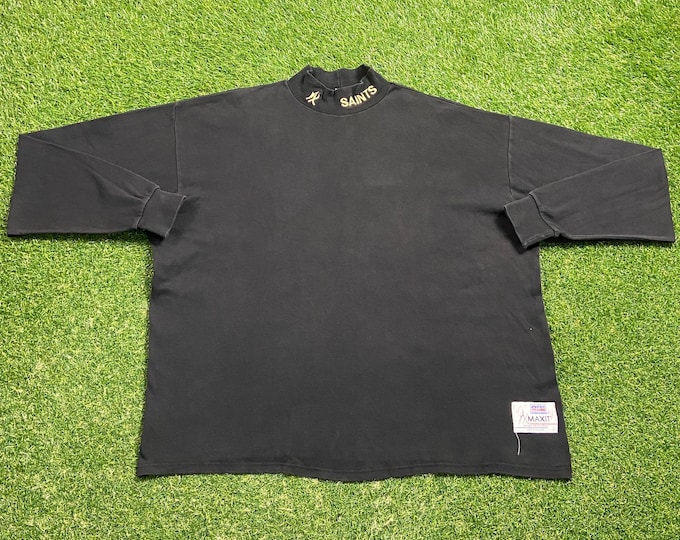 Vintage New Orleans Saints Long Sleeve Shirt Made Usa Size Xtra Large XL NFL Football NOLA Brees Louisiana Original Classic 1990s 90s