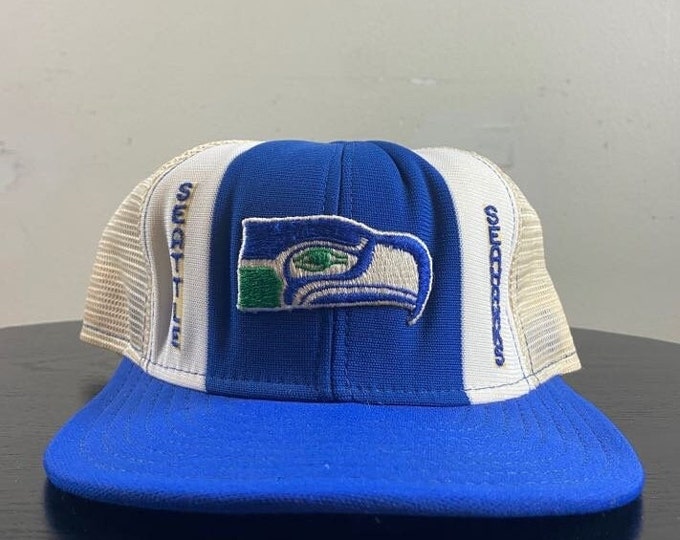 Vintage Seattle Seahawks Snapback Hat AJD Made Usa OSFA NFL Football Washington 1990s 90s