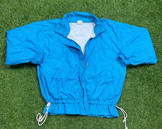 Vintage Windbreaker Zip Up Jacket Sergio Tacchini Made in Italy Small Multicolor Streetwear Sport Active Wear Classic Light Coat 1990s 90s