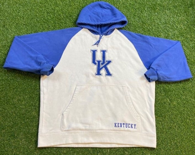 Vintage University of Kentucky Wildcats UK Hoodie Sweatshirt Nike Size Xtra Large XL Lexington Go Big Blue Classic Ncaa College Basketball