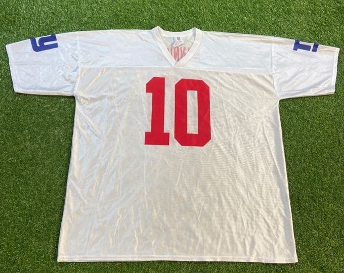 Vintage New York Giants Eli Manning # 10 Jersey Team Apparel Size 4X NFL Football NY Super Bowl 1990s 90s
