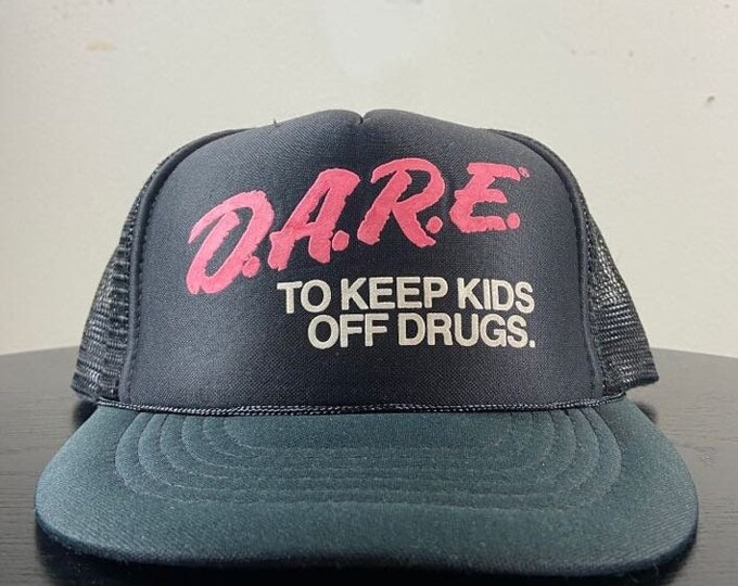 Vintage D.A.R.E. Snapback Hat OSFA Drug Abuse Resistance Education 1990s 90s