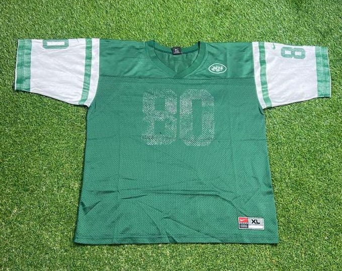 Vintage New York Jets Wayne Cherbet #80 Jersey Nike Made Usa Size Xtra Large XL NFL Football NY 1990s 90s Authentic