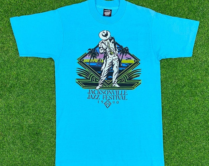 Vintage Jacksonville Jazz Festival 1990 Medium Made in USA 90's Classic Music M Single Stitch