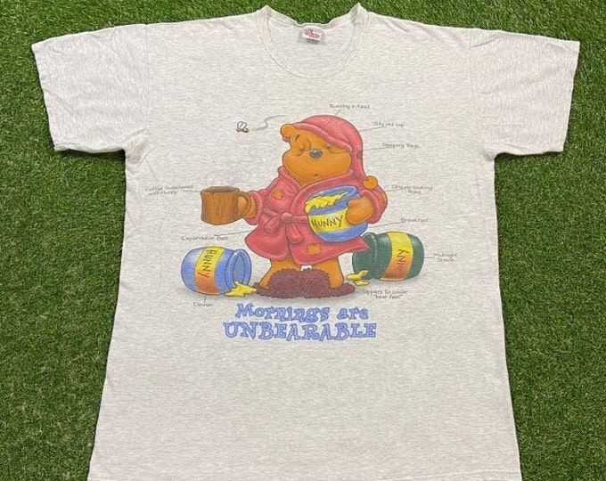 Vintage Winnie the Pooh T Shirt Tee The Disney Store Made USA Size XXL 2XL Walt Disney Classic Cartoon Mickey Mouse Pooh 1990s 90s