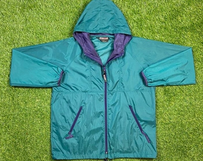 Vintage Red Ledge Windbreaker Jacket Size Large L Warm Zipper Jacket Windbreaker Light Rain Sports Coat Hiking Coat Outdoors 90s