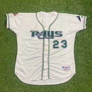 Vintage Tampa Bay Devil Rays #23 Greg Vaughn Jersey Made USA Taglia XXL 2XL MLB Baseball American League Bucs Florida 00s