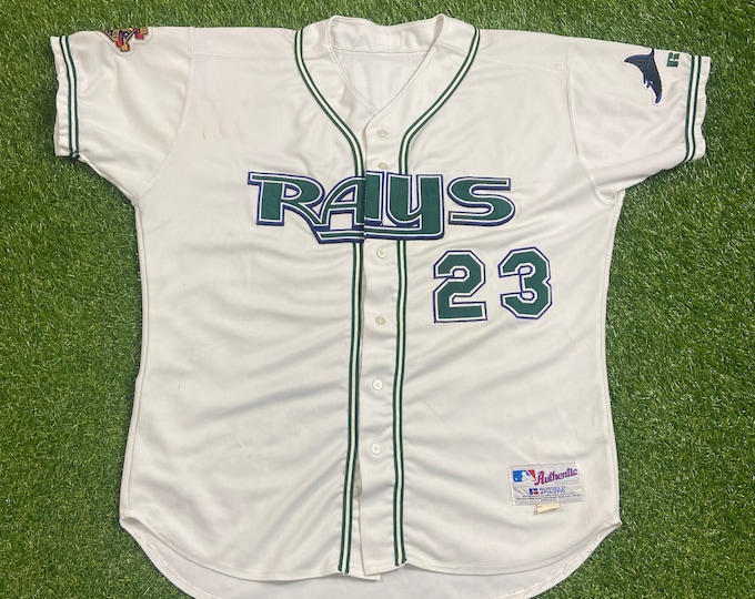 Vintage Tampa Bay Devil Rays #23 Greg Vaughn Jersey Made USA Size XXL 2XL MLB Baseball American League Bucs Florida 00s