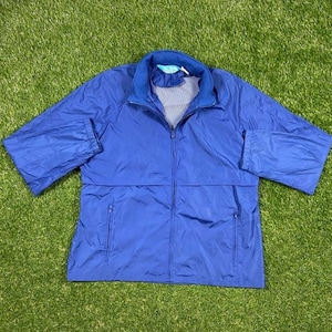 Vintage Woolrich Blue Windbreaker Jacket Size Large L Quality Warm Hunting Winter Fashion Puffery Puff Coat Hiking Light Rain Coat 1980s 80s