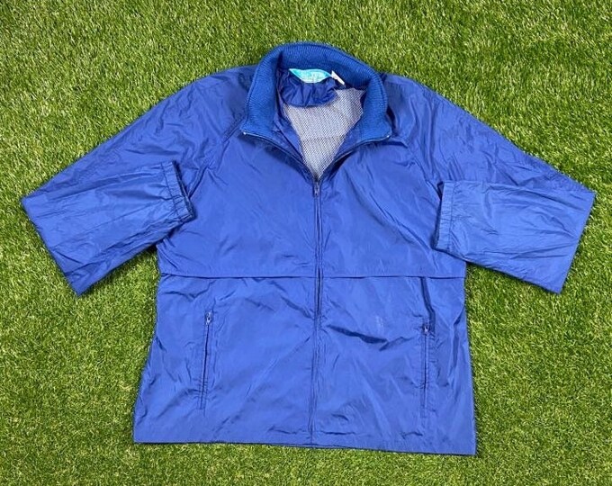 Vintage Woolrich Blue Windbreaker Jacket Size Large L Quality Warm Hunting Winter Fashion Puffery Puff Coat Hiking Light Rain Coat 1980s 80s