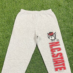 Vintage NC State University WolfPack Sweat Pants Lee Made USA Size Medium M NCAA College Basketball 1990s 90s