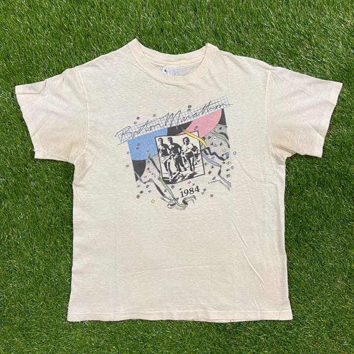 1984年BOSTON MARATHON Tシャツ 【ウイングフット】レッド L