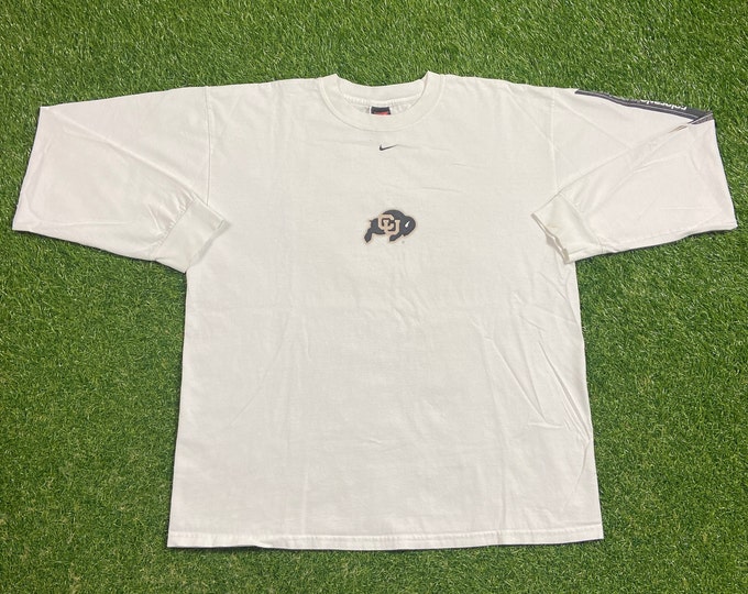 Vintage University of Colorado Buffalos Long Sleeve Shirt Nike Size Large L NCAA College Football Boulder Denver Classic 1990s 90s