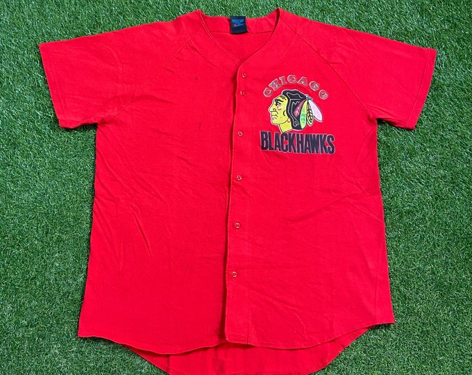 Vintage Chicago Blackhawks T Shirt Tee Soffe's Choice Made USA Size XXL 2XL NHL Hockey Illinois 1990s 90s