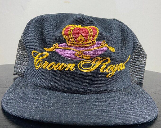 Vintage Crown Royal Snapback Hat OSFA Seagram's Drink Alcohol Party Night Life Classic Liquor Whisky 1980s 80s