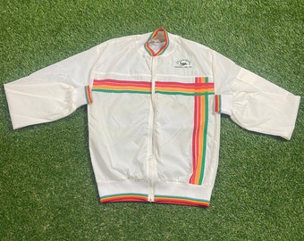 Vintage Thousand Trails Windbreaker Jacket Made USA Size Small S RV Resort Kenisee Lake Jefferson Ohio 1980s 80s Light Rain Coat