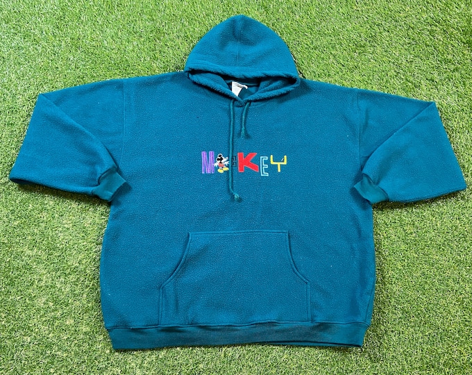 Vintage Mickey Mouse Hoodie Sweatshirt Size Xtra Large XL Walt Disney World Classic WDW Disneyland Magic Kingdom 1990s 90s