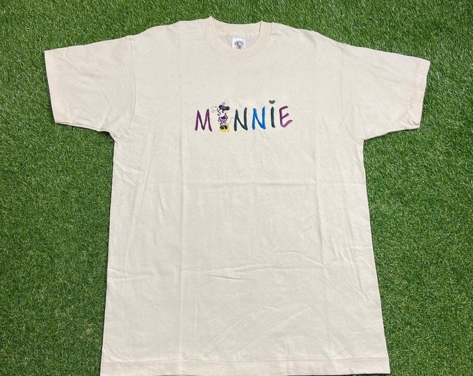 Vintage Minnie Mouse T Shirt Tee Made USA Size Xtra Large XL Mickey Walt Disney World Classic Magic Kingdom Disneyland WDW 1990s 90s