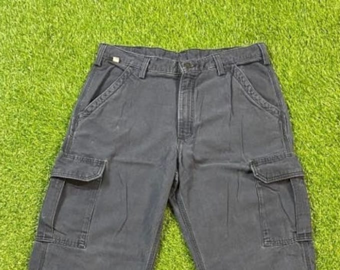 Vintage Carhartt Dungarees Jeans Size 36 x 32 Hunting Hiking Quality Work Pants Blanket Lined Work Wear 1990s 90s