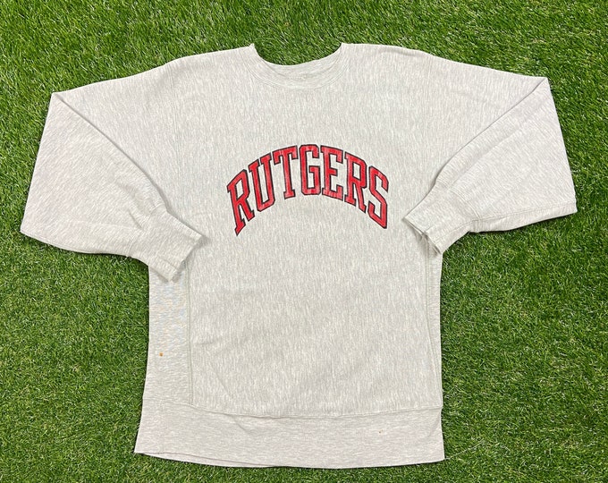 Vintage Rutgers University Crewneck Sweatshirt NCAA Football Champion Size Xtra Large XL Scarlet Knights Classic New Jersey NJ College