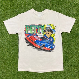 Koszulka Vintage Richard Petty #43 T-shirt Wiosna Ford Sportswear Made USA Rozmiar M Wyścigi NASCAR Daytona 500