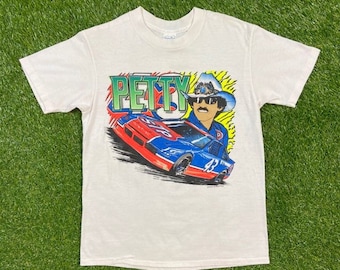 vintage Richard Petty #43 t-shirt printemps Ford Sportswear fabriqué aux États-Unis taille moyenne M NASCAR Racing Daytona 500
