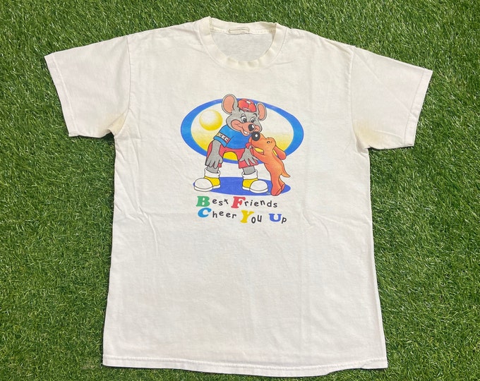 Vintage Chuck E Cheese Tee Shirt 1990s 90s Rare Youth Large Xtra Small Original