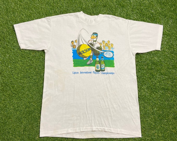 Vintage Molson T Shirt Tee Hanes Made USA Size Large L North America's Oldest Brewery Alcohol Beer Brew 1990s 90s