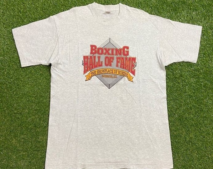 Vintage Boxing Hall of Fame T Shirt Tee Made USA Size Xtra Large XL HBO Sports Home Box Office New York Tyson Ali Classic 1990s 90s