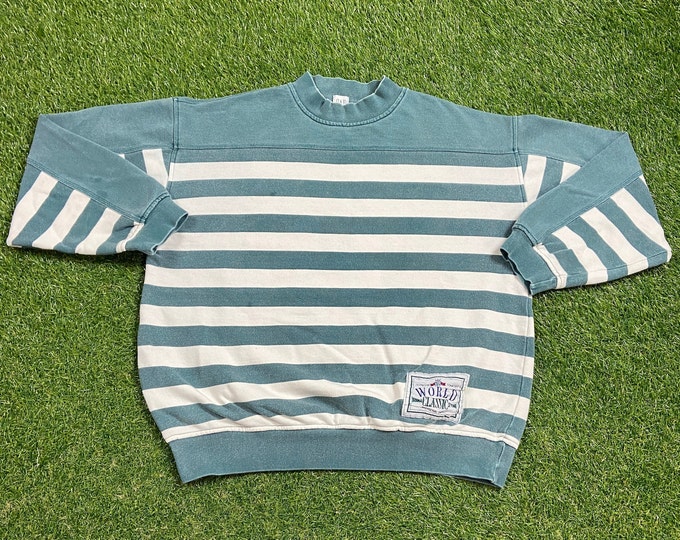 Vintage Striped Gap Crewneck Sweatshirt Size Medium M The Gap American Worldwide Clothing Accessories Retail Yeezy 1990s 90s Pull Over