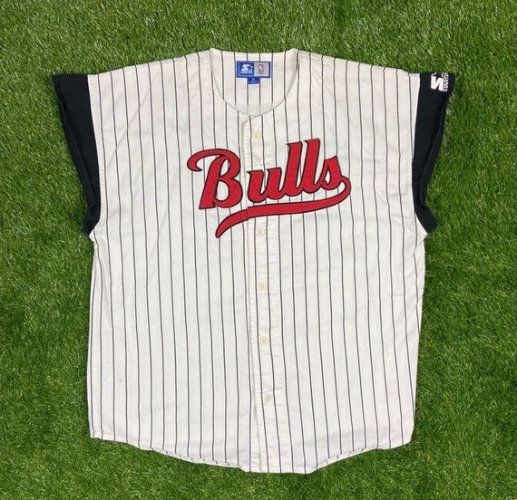 Vintage Chicago Bulls Baseball Jersey Starter Size Xtra Large XL 