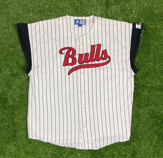 1990's CHICAGO BULLS STARTER BASEBALL JERSEY XL - Classic American Sports