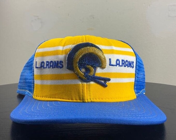 Vintage Los Angeles Rams Snapback Hat Aja Made Usa OSFA NFL Football LA California St Louis 1990s 90s