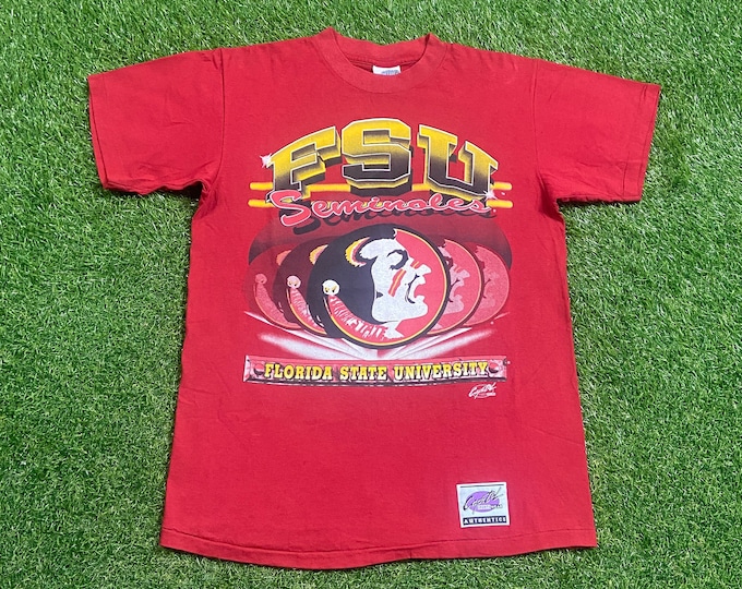 Vintage Florida State University Seminoles T Shirt Tee Made USA Size Large L NCAA College Football FSU Tallahassee 1990s 90s