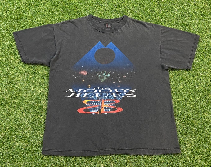 Vintage The Moody Blues T Shirt Rock Band Tee Giant Size Xtra Large XL Progressive Rock Tour Merch 1980s 80s
