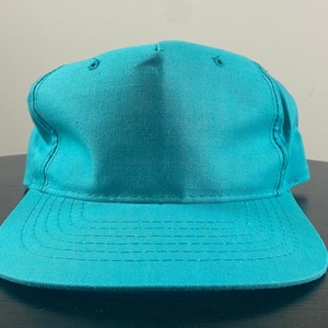 Vintage Plain Green Snapback Hat OSFA Youngan Hat Co  1980s 1990s 80s 90s Custom Blank
