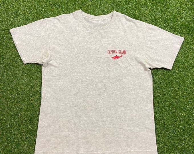 Vintage Captiva Island T Shirt Tee Size Large L Tropical Islands Florida Beach 1990s 90s