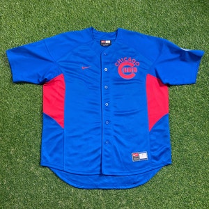 Vintage Chicago Cubs Jersey Nike Size Large L MLB Baseball Wrigley Field Illinois Sammy Sosa 1990s 90s