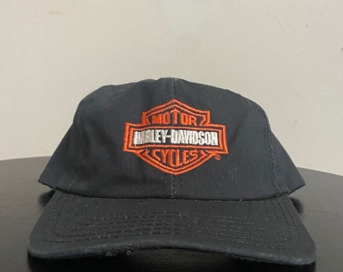 Vintage Harley Davidson HOG Snapback Hat Made USA OSFA 3D Motorcycle Truckers Biker 1980s 80s